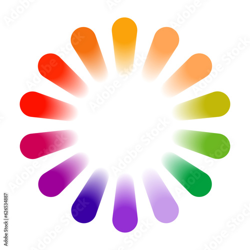Rainbow blend color wheel