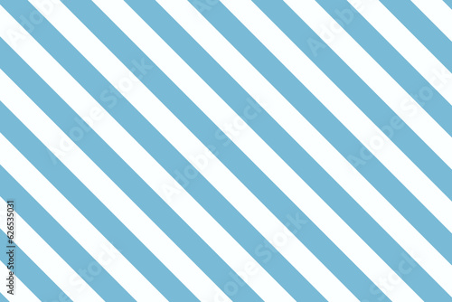 Blue and white diagonal line pattern. Slanted stripes background vector illustration.