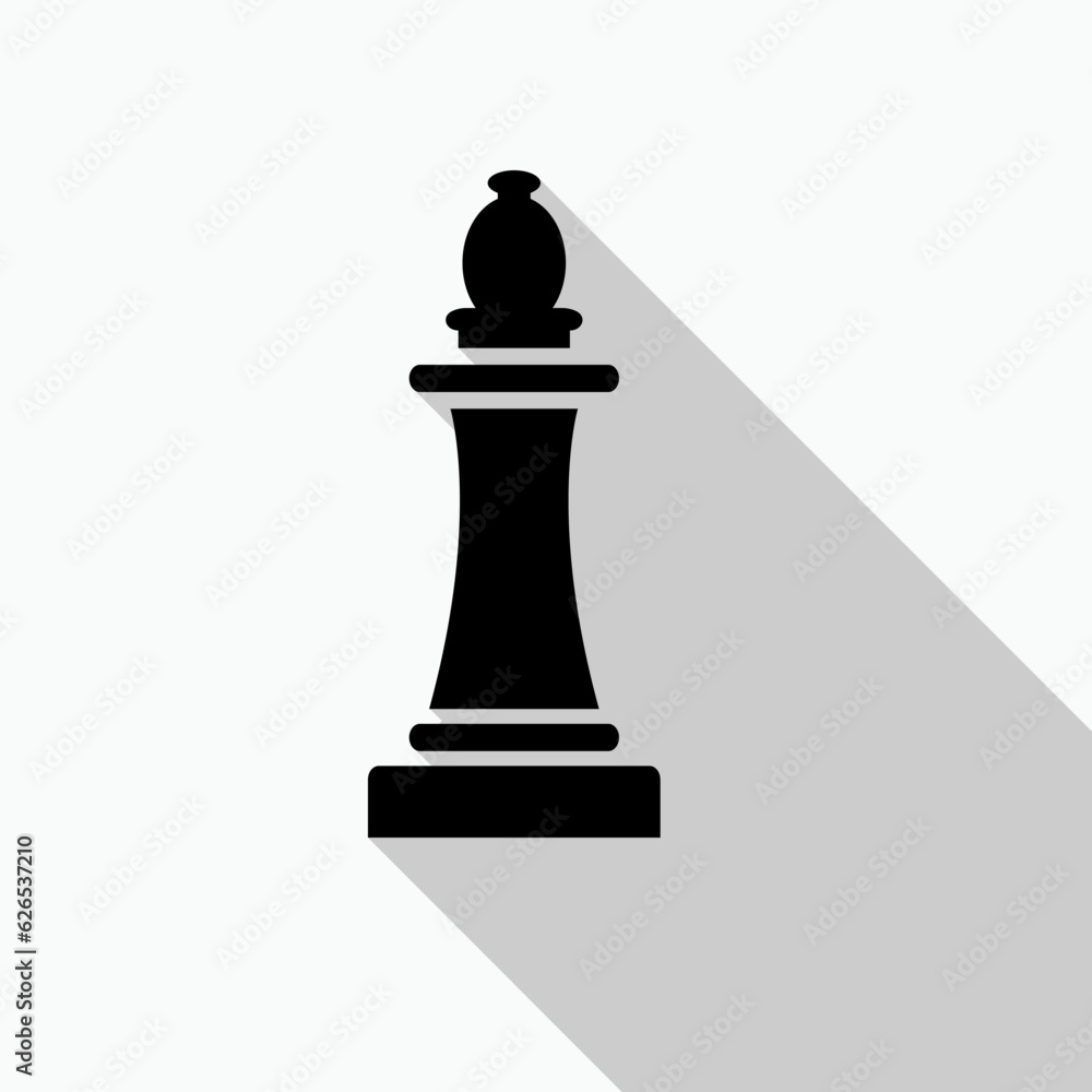 Chess Bishop Icon. Strategy Symbol. Chess Bishop Icon. Strategy Symbol.