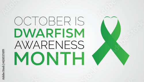 Vector illustration on the theme of Dwarfism Awareness Month of october. greeting card, poster with background. Vector illustration design