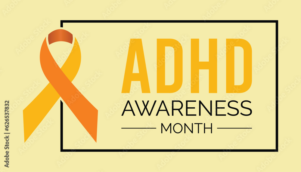 Vector illustration on the theme of National ADHD awareness month is observed every year in October Vector illustration on the theme of National ADHD awareness month is observed every year in October