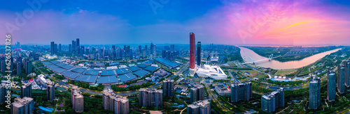 Urban Environment of Hexi Central Business District, Nanjing, Jiangsu Province, China photo