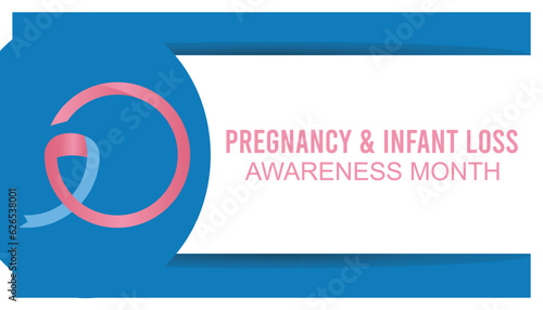 Pregnancy and infant loss awareness month (SIDS) is observed every year in October. banner, poster, card, background design.