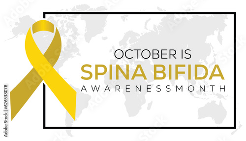 Spina Bifida awareness month is observed every year in October. It is a type of neuraltube defect (NTD). Vector illustration. photo