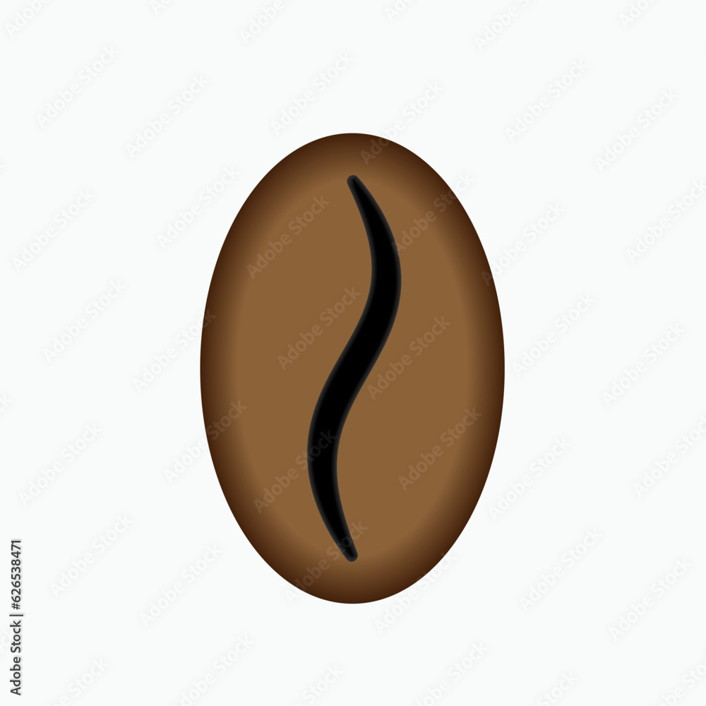 Coffee Bean Icon. Famous Drink Ingredients Symbol - Vector. Coffee Bean Icon. Famous Drink Ingredients Symbol - Vector.