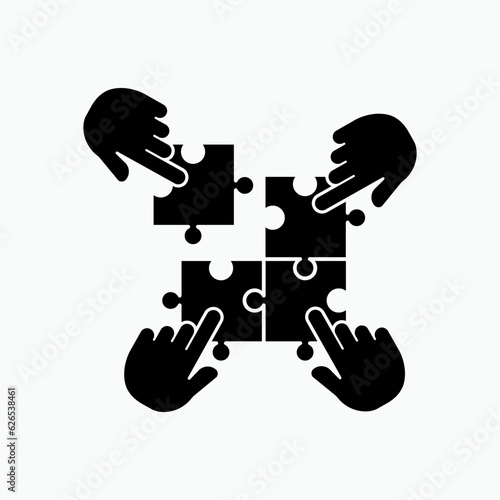 Collaboration Icon. Cooperation, Deal Process. Negotiation Symbol - Vector.    