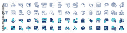 Set of e-commerce online shopping icons collection vector for marketplace business web and app template design