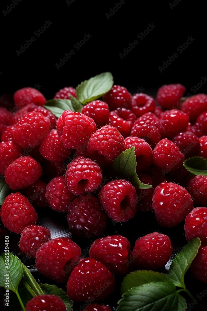 Raspberries on the market Raspberries on the market