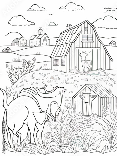 Engaging Farm Life Coloring Activity: Perfect for Preschoolers and Kids