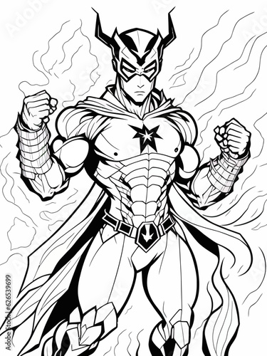 Interactive Superhero Coloring Activity: Fun and Educational Illustrations