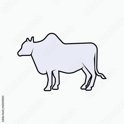 Cow Icon. Bull  Cattle or Farms Animal Symbol - Vector