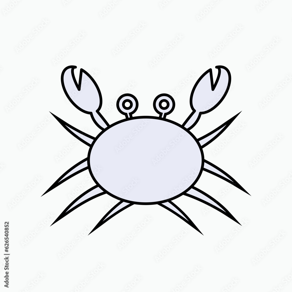 Crab Icon. Cancer Symbol - Vector. Crab Icon. Cancer Symbol - Vector.