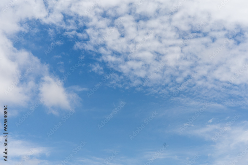 Clear blue sky with white clouds in summer in Thailand.
Clear blue sky with white clouds in summer in Thailand.