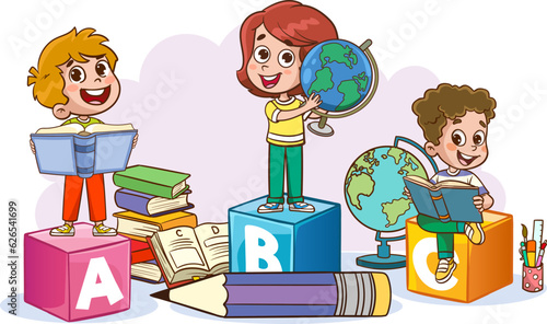 kid education vector illustration design