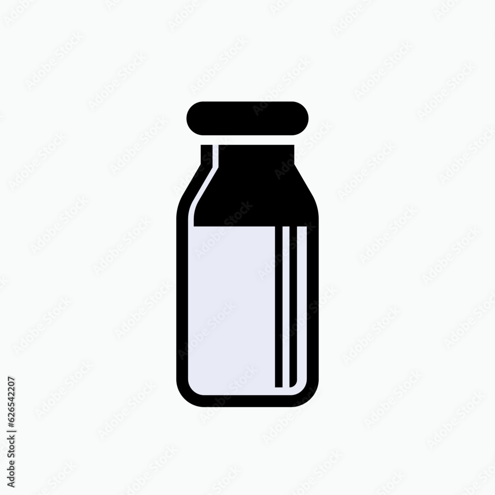 Dairy Icon. Milk, Protein Symbol - Vector.   