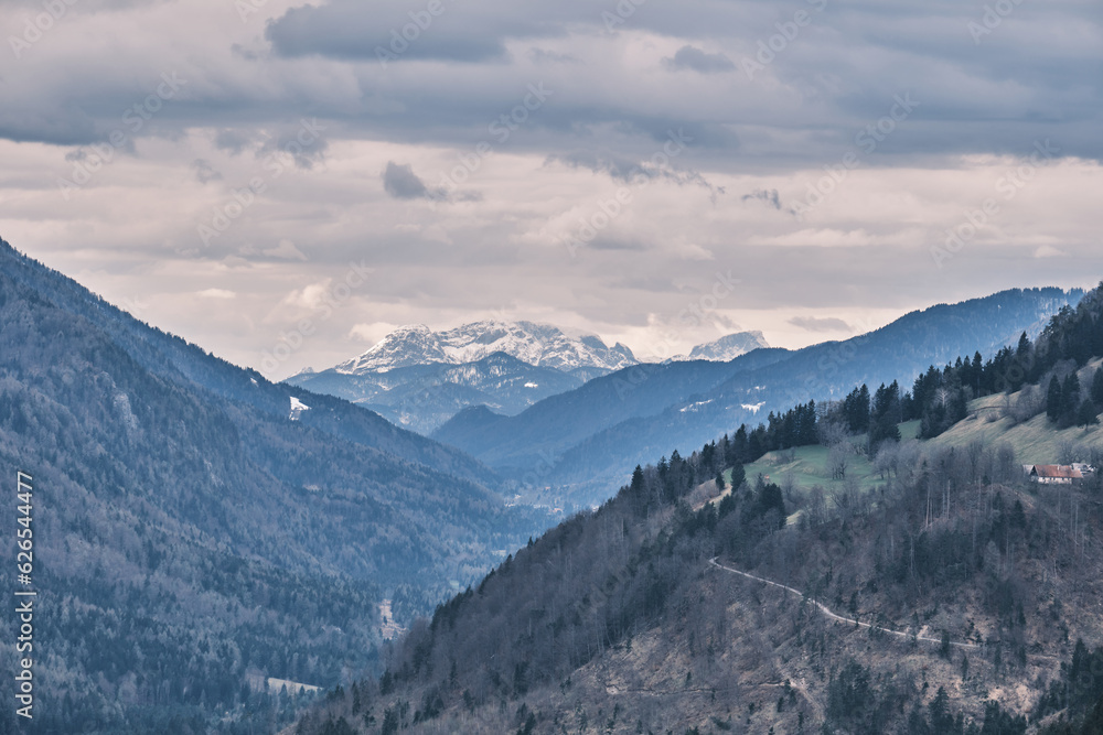 A mountain view from Dovje, Slovenia