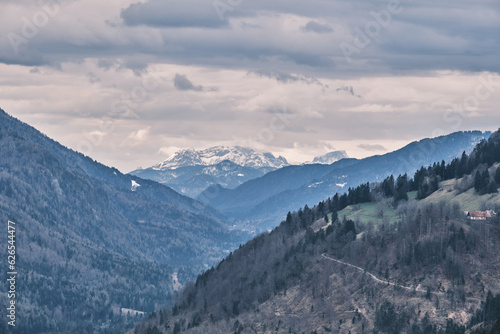 A mountain view from Dovje, Slovenia © Metod