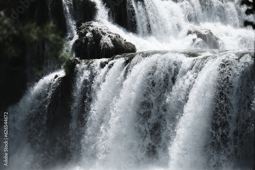 Krka waterfalls closeup photo