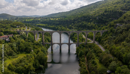 Viaduc de Cize-Bolozon photo en drone