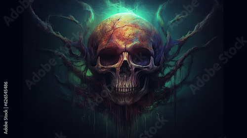 Skull dark illustration © Andrew