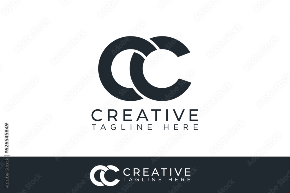 Modern CC letter logo design Modern CC letter logo design