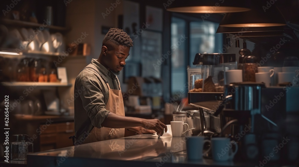 Fototapeta premium Barista Male