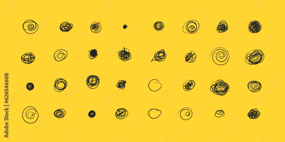 Collection black shapes dots and drops. Set of hand drawn doodle circles in a grunge style. Scribble doodle circle and point. Vector illustration for bullet journal. Collection black shapes dots and drops. Set of hand drawn doodle circles in a grunge style. Scribble doodle circle and point. Vector illustration for bullet journal.