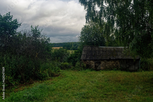 Old rural buildings in summer