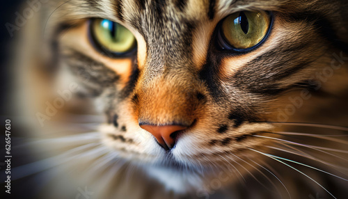 Close-Up of a Cat's Face - Generative AI © digieye