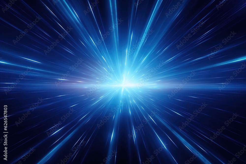 Abstract background digital image of light rays stripes lines with blue light background generative ai Abstract background digital image of light rays stripes lines with blue light background generative ai