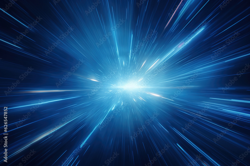Abstract backgroudn igital image of light rays stripes lines with blue light background generative ai Abstract backgroudn igital image of light rays stripes lines with blue light background generative ai