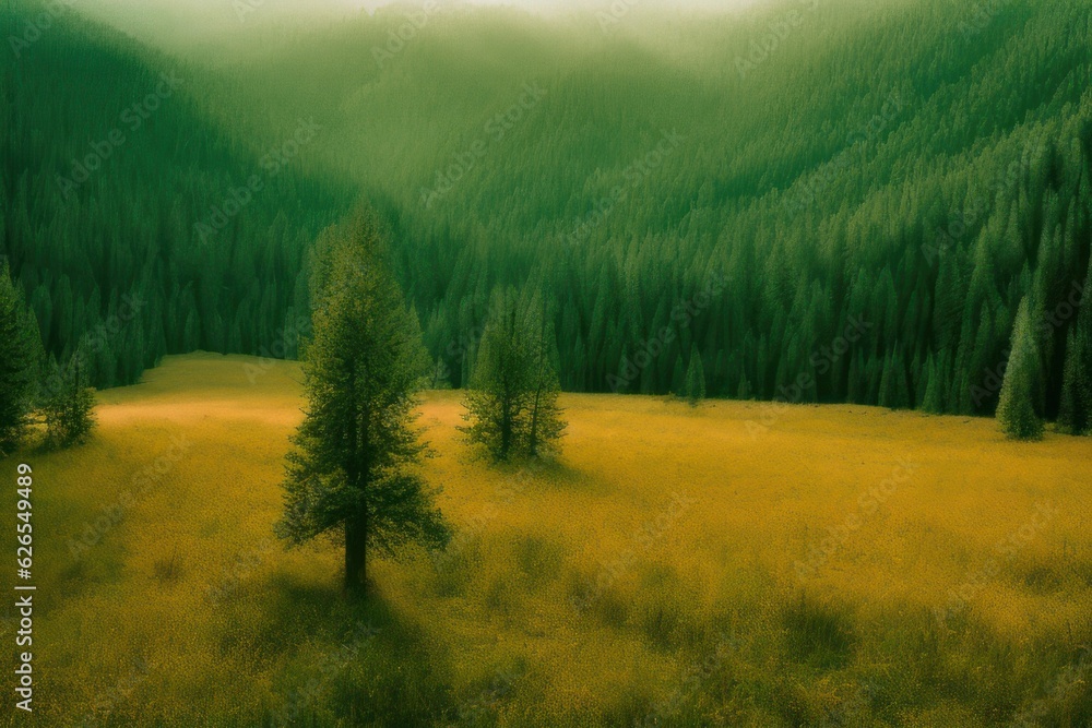 Fototapeta premium Beautiful forest landscape
