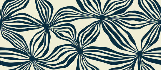 Crédence de cuisine Styles patrons Motif floral africain ethnique contemporain  © andin