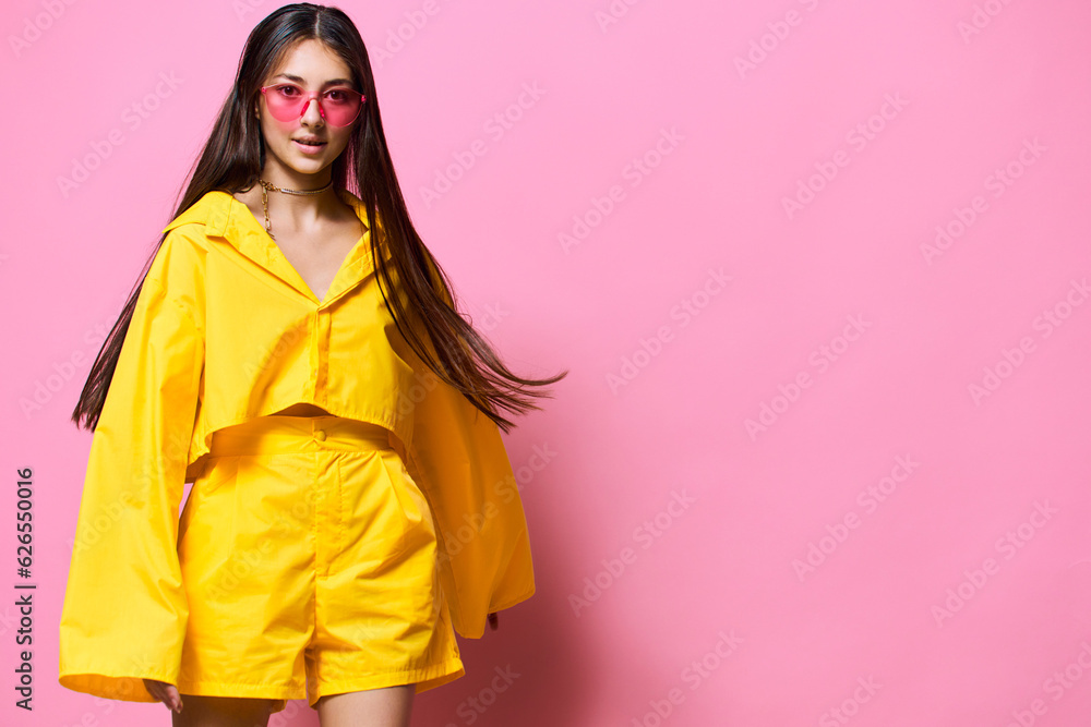woman attractive fun sunglasses young beautiful yellow lifestyle trendy fashion girl woman attractive fun sunglasses young beautiful yellow lifestyle trendy fashion girl