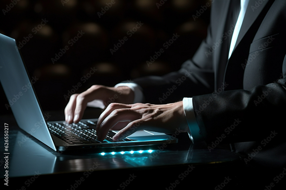 Technology digital hand hacker code online protection hacking person ...