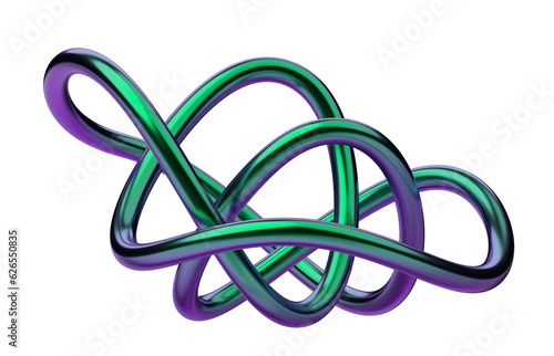 Abstract colorful line, 3d render