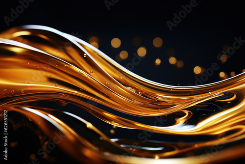 Abstract oil and water with light reflecting background generative ai