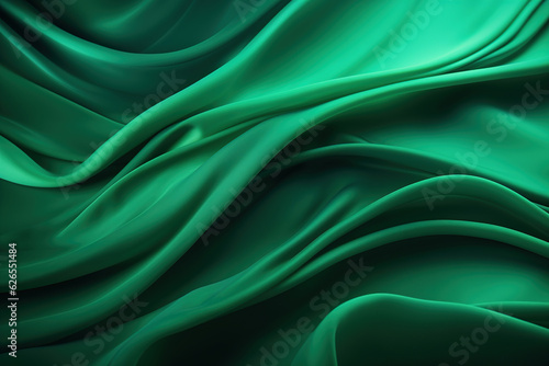 Elegant fabric green texture abstract background generative ai