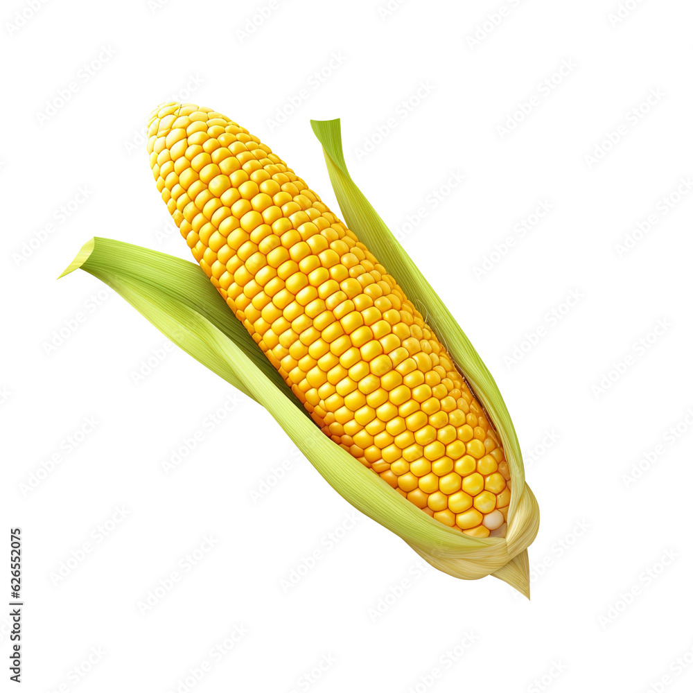 Obraz premium corn isolated on white created with Generative AI
