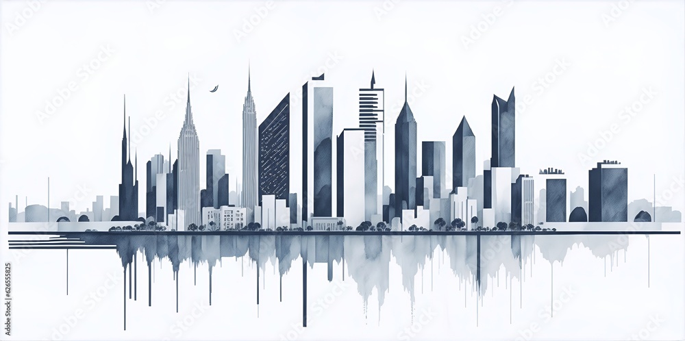 Cityscape. AI generated illustration