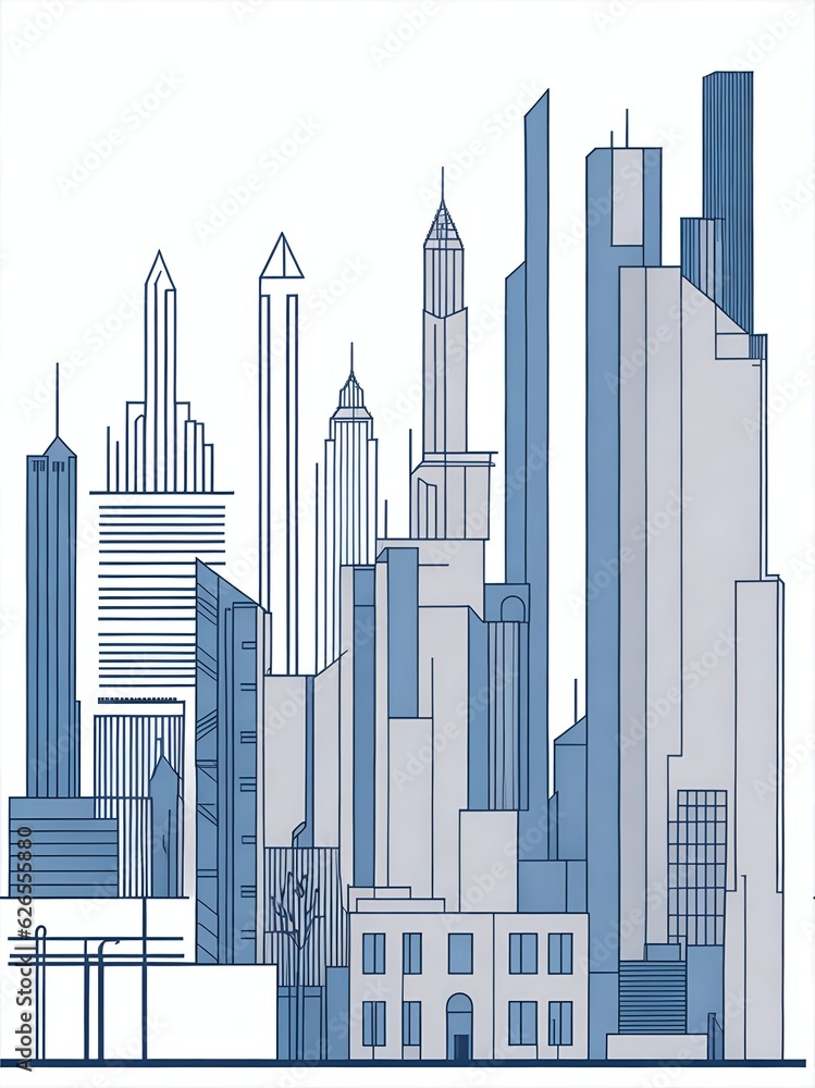 Cityscape. AI generated illustration Cityscape. AI generated illustration