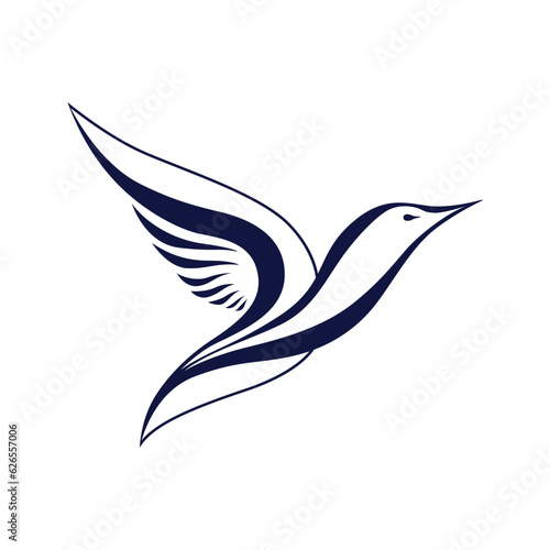 Abstract bird silhouette vector icon design. Logo symbol of bird.