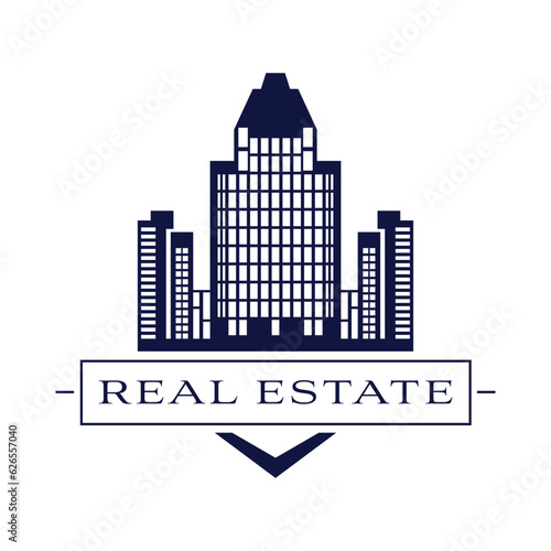 Mortage and real estate logo design. Buildings logo template.