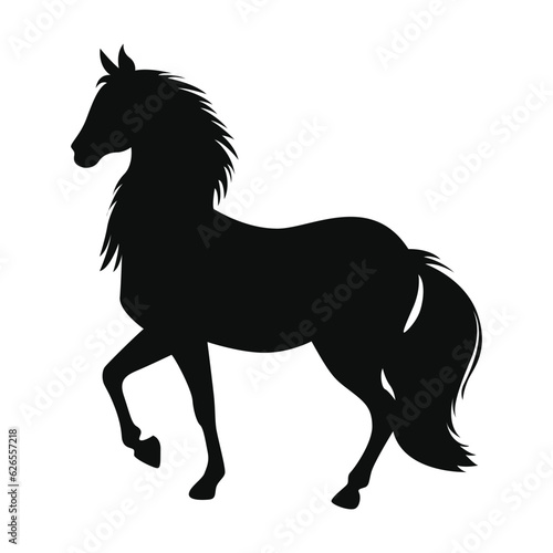 Horse silhouette vector icon design. Farm animal symbol design.