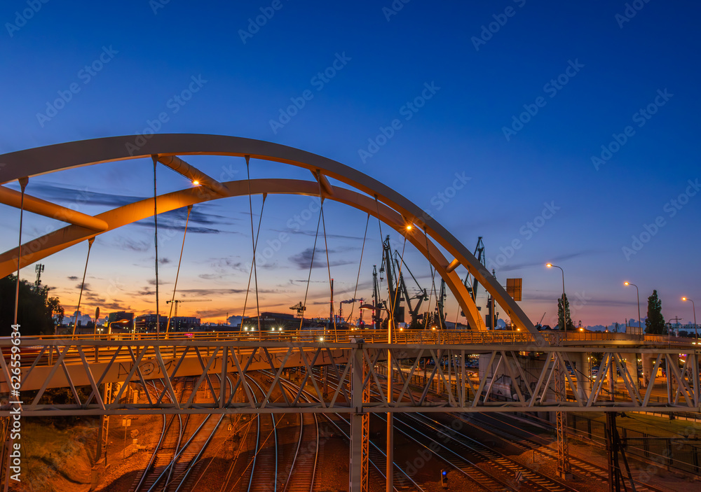 bridge over trackway gdansk 