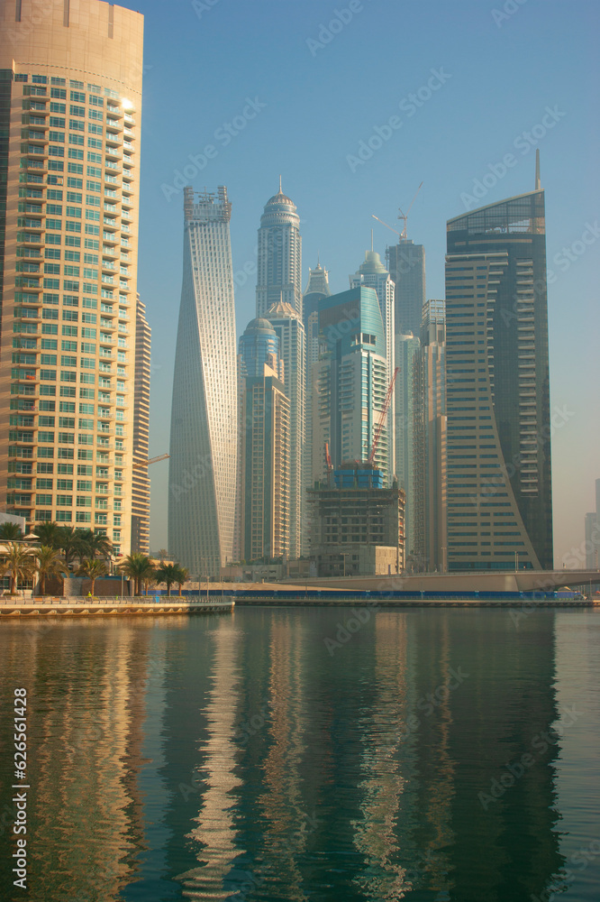 High rise buildings and streets in Dubai, UAE High rise buildings and streets in Dubai, UAE