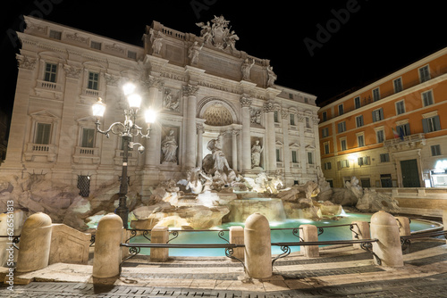 Trevi Fountain at night in Rome. Italy