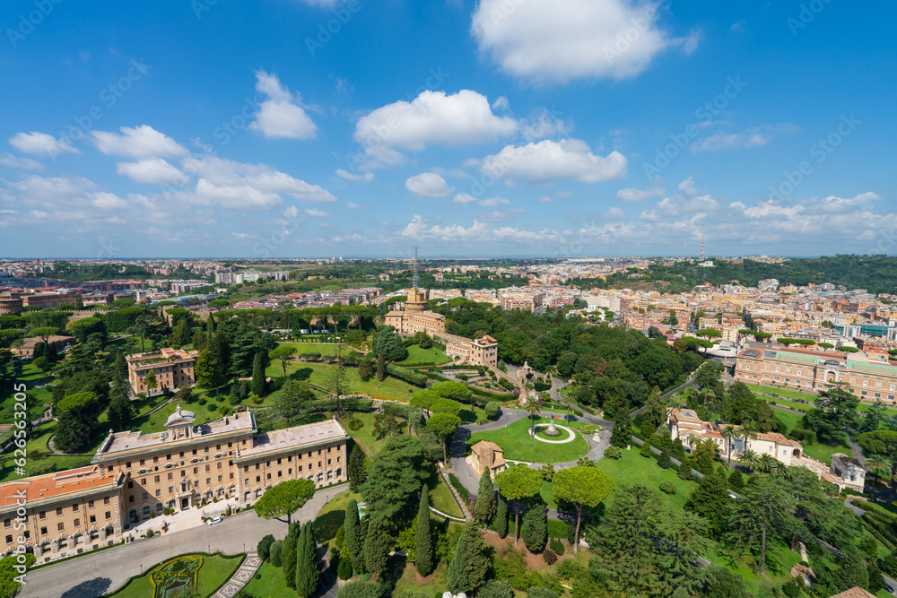 Vatican City aerial view on sunny summer day 
