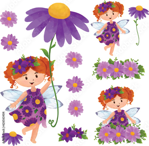 Bilde på lerret Lovely Lavender Fairy