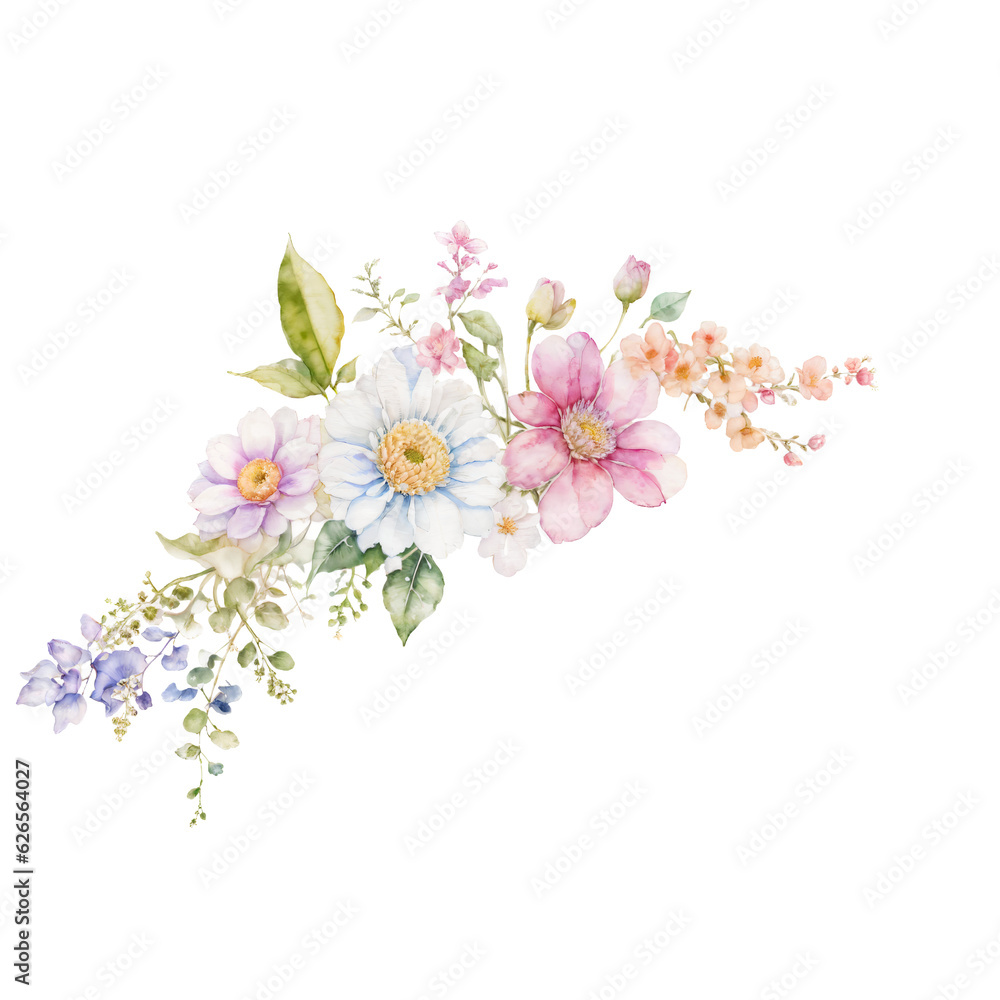 Wild Floral Clipart Collection - Floral Clipart - Watercolor Wild Flowers - Transparent PNG - Premade Clipart - Wedding Clipart - Spring Clipart - High Resolution